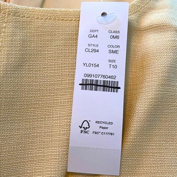 J Crew Tall Mathilde Cap Sleeve Dress in Luster Canvas Sz 10T in Sweet Meringue - Picture 8 of 9